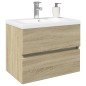 vidaXL 2-tlg. Badmöbel-Set Keramik und Holzwerkstoff vidaXL 2-tlg. Badmöbel-Set Keramik und Holzwerkstoff