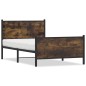 vidaXL Metallbett ohne Matratze Räuchereiche 100x190 cm vidaXL Metallbett ohne Matratze Räuchereiche 100x190 cm