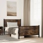 vidaXL Metallbett ohne Matratze Räuchereiche 100x190 cm vidaXL Metallbett ohne Matratze Räuchereiche 100x190 cm