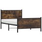 vidaXL Metallbett ohne Matratze Räuchereiche 100x190 cm vidaXL Metallbett ohne Matratze Räuchereiche 100x190 cm
