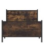 vidaXL Metallbett ohne Matratze Räuchereiche 100x190 cm vidaXL Metallbett ohne Matratze Räuchereiche 100x190 cm