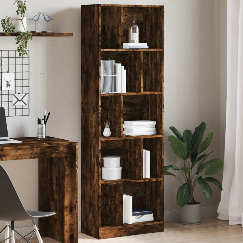 vidaXL Bücherregal Räuchereiche 57x28,5x174 cm Holzwerkstoff vidaXL Bücherregal Räuchereiche 57x28,5x174 cm Holzwerkstoff