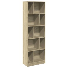 vidaXL Bücherregal Sonoma-Eiche 57x28,5x174 cm Holzwerkstoff