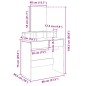 vidaXL Schminktisch mit Spiegel Sonoma-Eiche 80x41x144,5 cm vidaXL Schminktisch mit Spiegel Sonoma-Eiche 80x41x144,5 cm