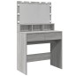 vidaXL Schminktisch mit LED-Beleuchtung Grau Sonoma 80x41x134,5 cm vidaXL Schminktisch mit LED-Beleuchtung Grau Sonoma 80x41x134,5 cm