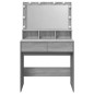 vidaXL Schminktisch mit LED-Beleuchtung Grau Sonoma 80x41x134,5 cm vidaXL Schminktisch mit LED-Beleuchtung Grau Sonoma 80x41x134,5 cm