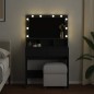 vidaXL Schminktisch mit LED-Beleuchtung Schwarz 80x41x134,5 cm vidaXL Schminktisch mit LED-Beleuchtung Schwarz 80x41x134,5 cm