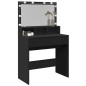 vidaXL Schminktisch mit LED-Beleuchtung Schwarz 80x41x134,5 cm vidaXL Schminktisch mit LED-Beleuchtung Schwarz 80x41x134,5 cm
