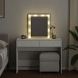 vidaXL Schminktisch mit LED-Beleuchtung Weiß 100x40x130 cm vidaXL Schminktisch mit LED-Beleuchtung Weiß 100x40x130 cm