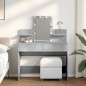 vidaXL Schminktisch mit LED-Beleuchtung Betongrau 100x40x130 cm vidaXL Schminktisch mit LED-Beleuchtung Betongrau 100x40x130 cm