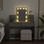 vidaXL Schminktisch mit LED-Beleuchtung Betongrau 100x40x130 cm vidaXL Schminktisch mit LED-Beleuchtung Betongrau 100x40x130 cm