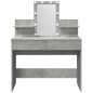 vidaXL Schminktisch mit LED-Beleuchtung Betongrau 100x40x130 cm vidaXL Schminktisch mit LED-Beleuchtung Betongrau 100x40x130 cm