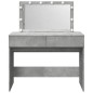 vidaXL Schminktisch mit LED-Beleuchtung Betongrau 100x40x120 cm vidaXL Schminktisch mit LED-Beleuchtung Betongrau 100x40x120 cm