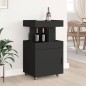 vidaXL Barwagen Schwarz 50x41x89 cm Holzwerkstoff vidaXL Barwagen Schwarz 50x41x89 cm Holzwerkstoff