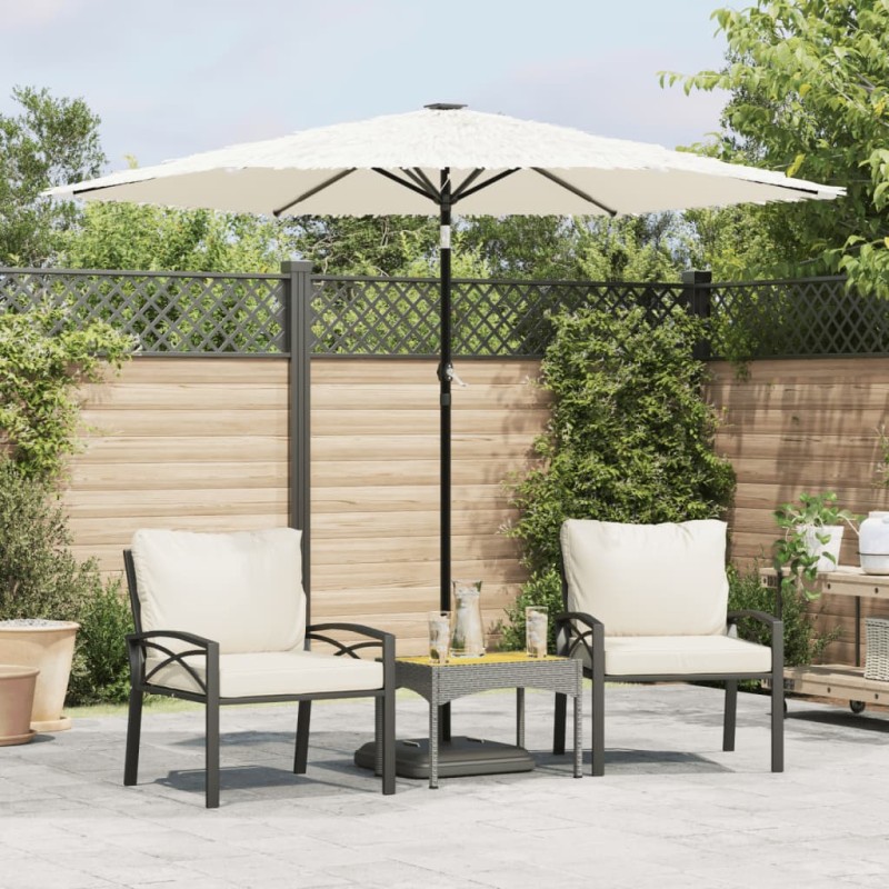 vidaXL Sonnenschirm mit Stahlmast Weiß 268x268x226 cm vidaXL Sonnenschirm mit Stahlmast Weiß 268x268x226 cm