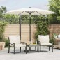 vidaXL Sonnenschirm mit Stahlmast Weiß 268x268x226 cm vidaXL Sonnenschirm mit Stahlmast Weiß 268x268x226 cm