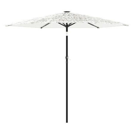 vidaXL Sonnenschirm mit Stahlmast Weiß 268x268x226 cm