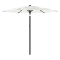 vidaXL Sonnenschirm mit Stahlmast Weiß 268x268x226 cm vidaXL Sonnenschirm mit Stahlmast Weiß 268x268x226 cm