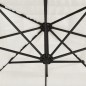 vidaXL Sonnenschirm mit Stahlmast Weiß 268x268x226 cm vidaXL Sonnenschirm mit Stahlmast Weiß 268x268x226 cm