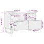 vidaXL TV-Schrank 70x34x46 cm Massivholz Akazie vidaXL TV-Schrank 70x34x46 cm Massivholz Akazie