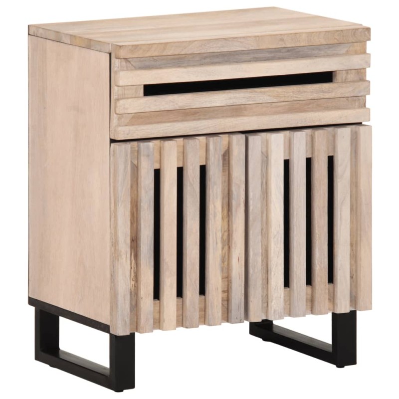 vidaXL Nachttisch 50x34x60 cm Raues Massives Mangoholz vidaXL Nachttisch 50x34x60 cm Raues Massives Mangoholz