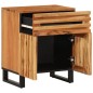 vidaXL Nachttisch Braun 50x34x60 cm Massivholz Mango vidaXL Nachttisch Braun 50x34x60 cm Massivholz Mango