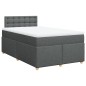 vidaXL Boxspringbett mit Matratze Dunkelgrau 120x200 cm Stoff vidaXL Boxspringbett mit Matratze Dunkelgrau 120x200 cm Stoff