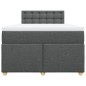 vidaXL Boxspringbett mit Matratze Dunkelgrau 120x200 cm Stoff vidaXL Boxspringbett mit Matratze Dunkelgrau 120x200 cm Stoff