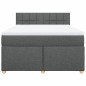 vidaXL Boxspringbett mit Matratze Dunkelgrau 140x190 cm Stoff vidaXL Boxspringbett mit Matratze Dunkelgrau 140x190 cm Stoff