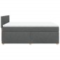 vidaXL Boxspringbett mit Matratze Dunkelgrau 140x190 cm Stoff vidaXL Boxspringbett mit Matratze Dunkelgrau 140x190 cm Stoff