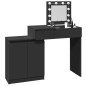 vidaXL Schminktisch mit LED-Beleuchtung Schwarz 115x37x110,5 cm vidaXL Schminktisch mit LED-Beleuchtung Schwarz 115x37x110,5 cm