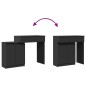 vidaXL Schminktisch mit LED-Beleuchtung Schwarz 115x37x110,5 cm vidaXL Schminktisch mit LED-Beleuchtung Schwarz 115x37x110,5 cm