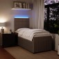 vidaXL Boxspringbett mit Matratze Hellgrau 90x190 cm Samt vidaXL Boxspringbett mit Matratze Hellgrau 90x190 cm Samt