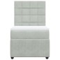 vidaXL Boxspringbett mit Matratze Hellgrau 90x190 cm Samt vidaXL Boxspringbett mit Matratze Hellgrau 90x190 cm Samt