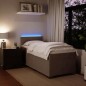 vidaXL Boxspringbett mit Matratze Hellgrau 90x190 cm Samt vidaXL Boxspringbett mit Matratze Hellgrau 90x190 cm Samt
