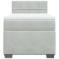 vidaXL Boxspringbett mit Matratze Hellgrau 90x190 cm Samt vidaXL Boxspringbett mit Matratze Hellgrau 90x190 cm Samt