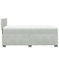 vidaXL Boxspringbett mit Matratze Hellgrau 90x190 cm Samt vidaXL Boxspringbett mit Matratze Hellgrau 90x190 cm Samt