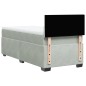 vidaXL Boxspringbett mit Matratze Hellgrau 90x190 cm Samt vidaXL Boxspringbett mit Matratze Hellgrau 90x190 cm Samt