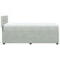 vidaXL Boxspringbett mit Matratze Hellgrau 90x200 cm Samt vidaXL Boxspringbett mit Matratze Hellgrau 90x200 cm Samt