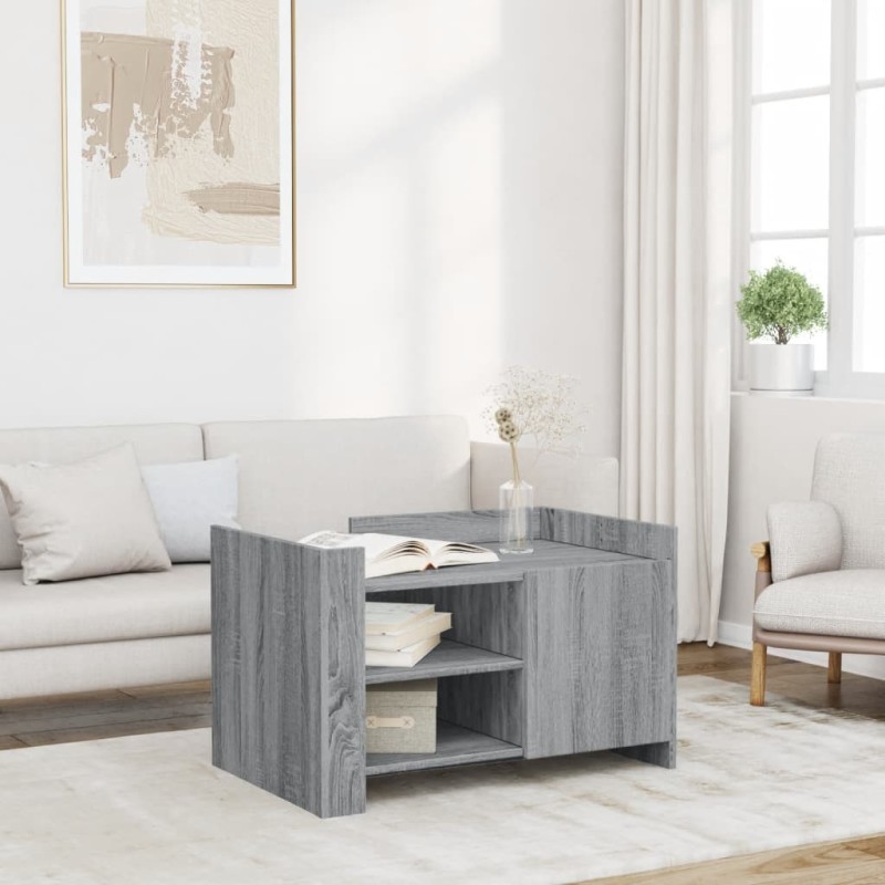 vidaXL Couchtisch Grau Sonoma 80x50x50 cm Holzwerkstoff vidaXL Couchtisch Grau Sonoma 80x50x50 cm Holzwerkstoff