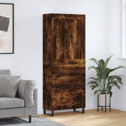 vidaXL Highboard Räuchereiche 69,5x34x180 cm Holzwerkstoff