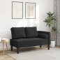 vidaXL Chaiselongue mit Kissen Schwarz Samt vidaXL Chaiselongue mit Kissen Schwarz Samt