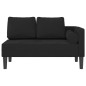vidaXL Chaiselongue mit Kissen Schwarz Samt vidaXL Chaiselongue mit Kissen Schwarz Samt