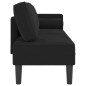 vidaXL Chaiselongue mit Kissen Schwarz Samt vidaXL Chaiselongue mit Kissen Schwarz Samt