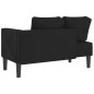 vidaXL Chaiselongue mit Kissen Schwarz Samt vidaXL Chaiselongue mit Kissen Schwarz Samt