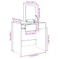 vidaXL Schminktisch mit Spiegel Schwarz 73x46,5x120 cm vidaXL Schminktisch mit Spiegel Schwarz 73x46,5x120 cm