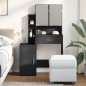 vidaXL Schminktisch mit Schrank Schwarz 80x35x132 cm vidaXL Schminktisch mit Schrank Schwarz 80x35x132 cm