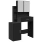 vidaXL Schminktisch mit Schrank Schwarz 80x35x132 cm vidaXL Schminktisch mit Schrank Schwarz 80x35x132 cm