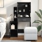 vidaXL Schminktisch mit Schrank Schwarz 80x35x132 cm vidaXL Schminktisch mit Schrank Schwarz 80x35x132 cm