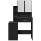 vidaXL Schminktisch mit Schrank Schwarz 80x35x132 cm vidaXL Schminktisch mit Schrank Schwarz 80x35x132 cm
